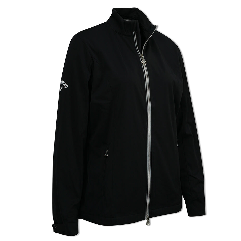 Callaway Ladies Soft Shell Wind & Water Resistant Golf Jacket in Black