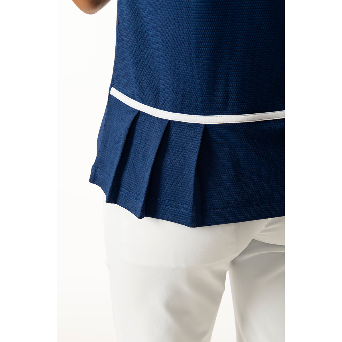 Daily Sports Ladies Sleeveless Polo With Back Pleats in Spectrum Blue