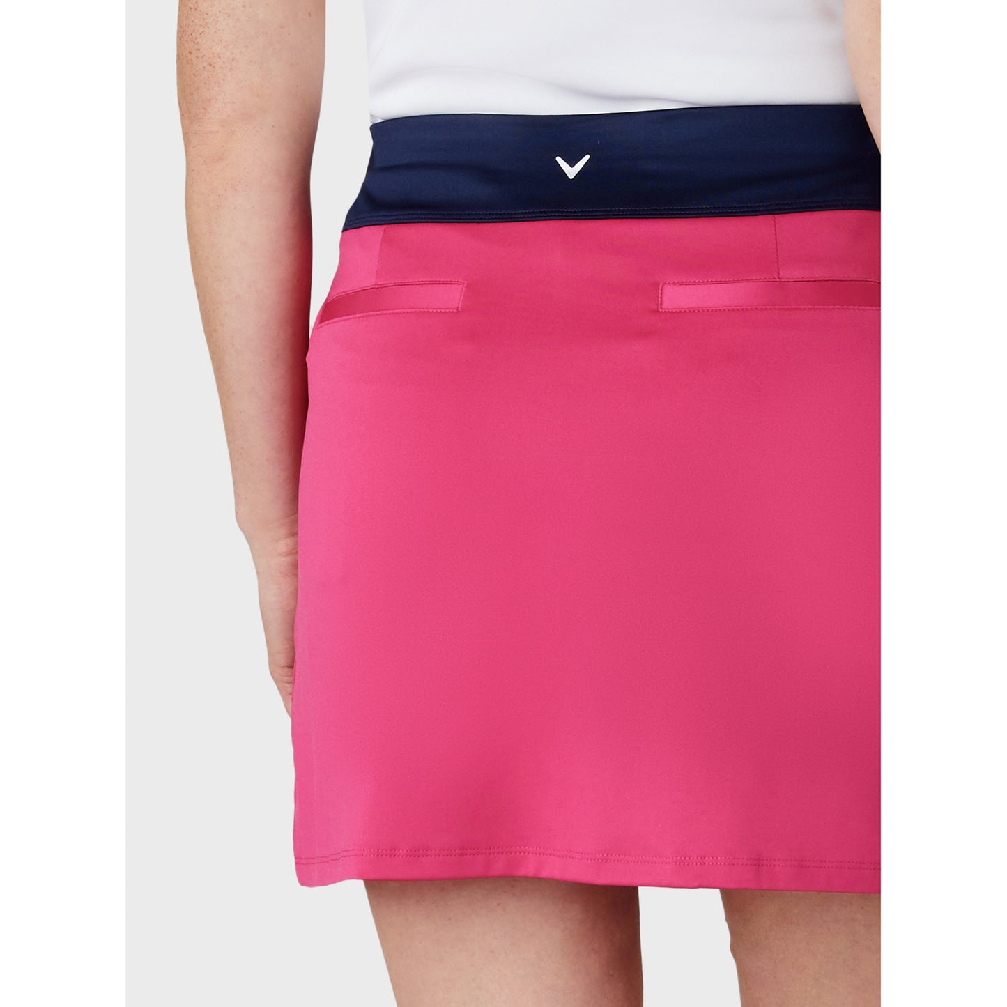 Callaway Ladies Golf Skort in Pink Peacock with Single Front Pleat