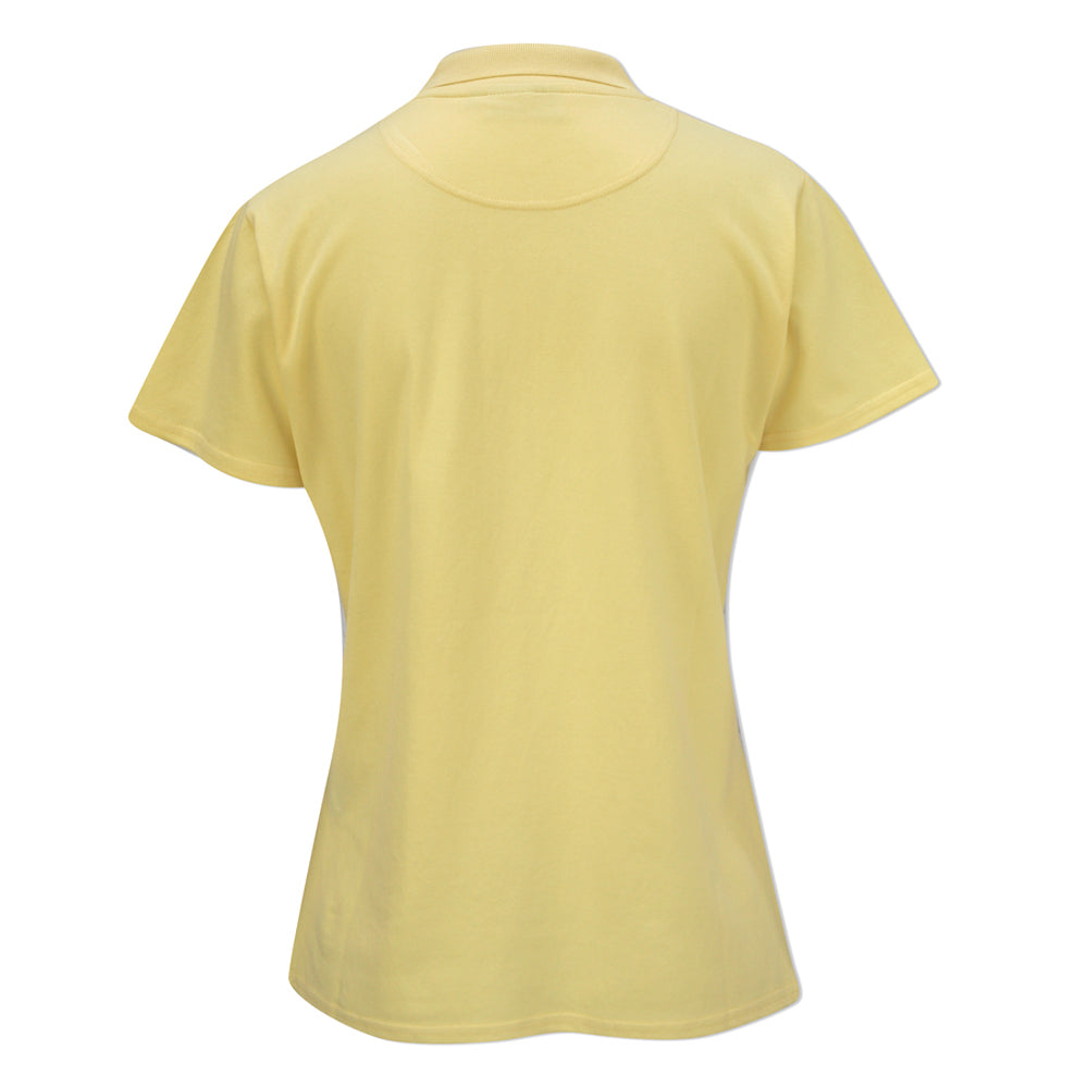 Glenmuir Ladies Pique Knit Short-Sleeve Polo with Soft Cotton Finish in Yellow