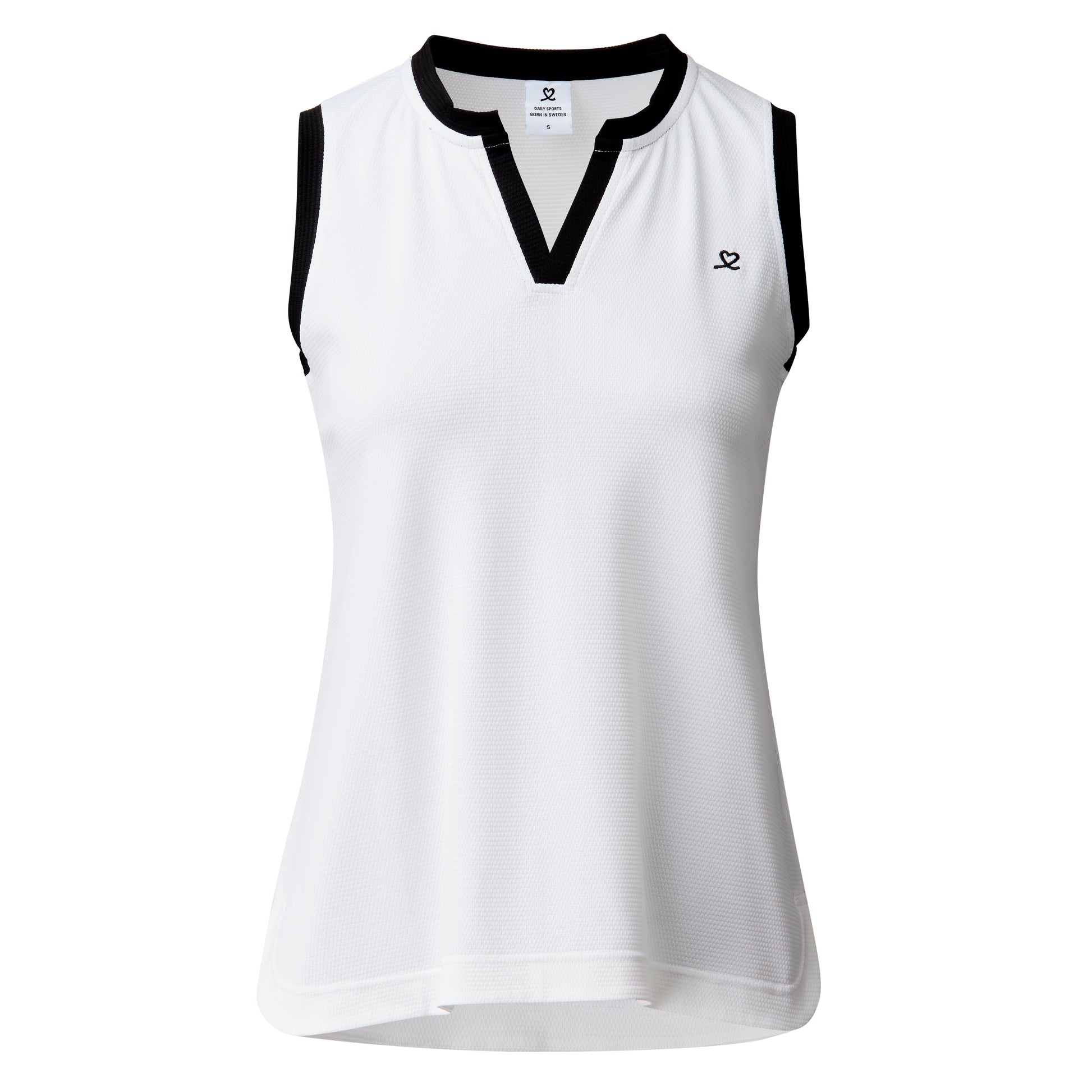 Daily Sports Ladies Sleeveless Quick Dry Golf Polo Shirt in White