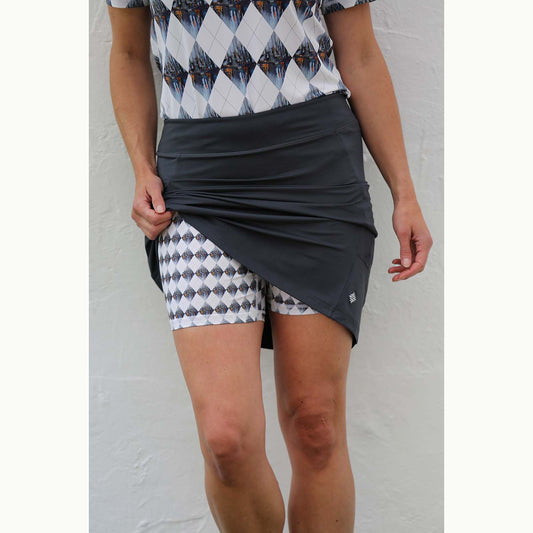 Famara Ladies Pull-On Skort with Jester Modesty Shorts in Charcoal