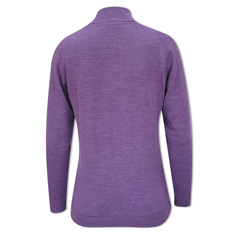 Glenmuir Ladies Merino Blend Lined Sweater with Water Repellent Finish in Amethyst