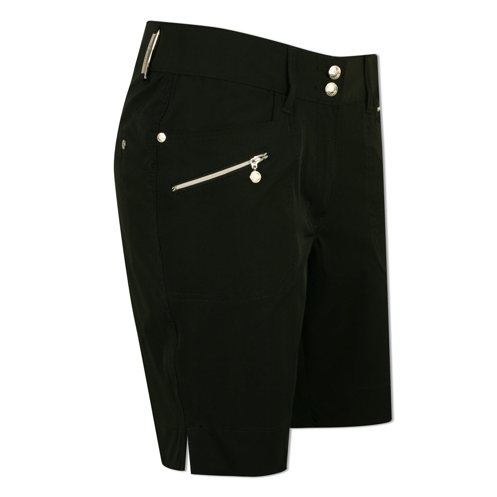 Daily Sports Ladies Pro-Stretch Shorter-Length Shorts with Straight Leg Fit in Black