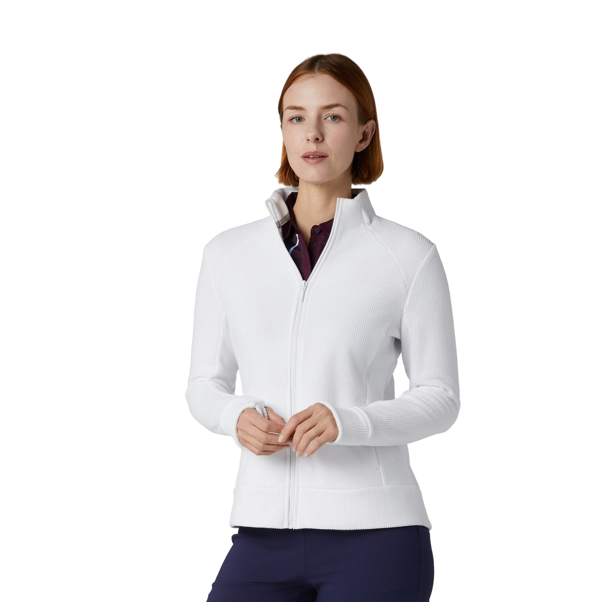 Callaway Ladies Golf Waffle Knit Fleece Jacket